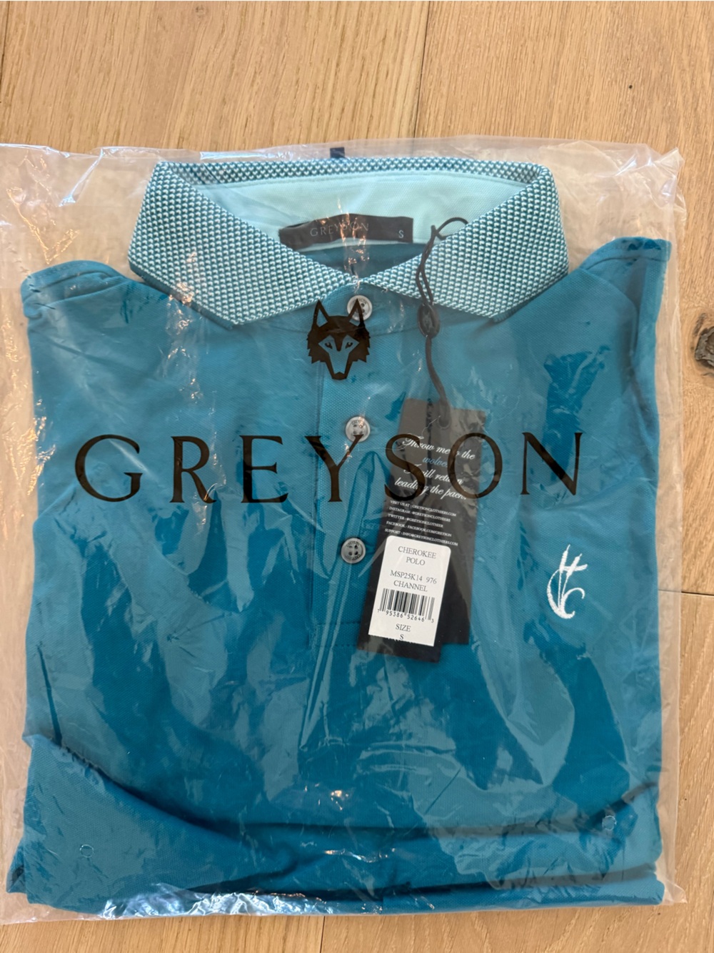 Greyson Teal Golf Polo